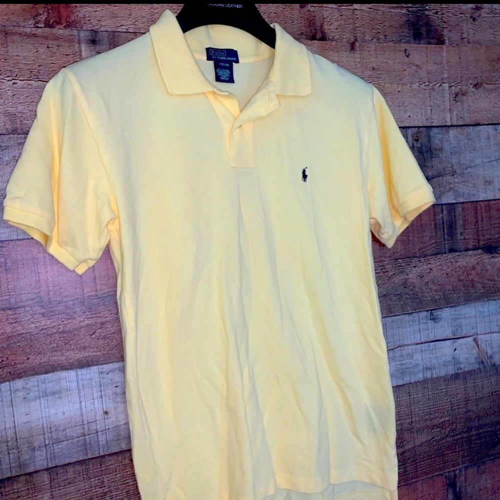 Polo‎ Ralph Lauren yellow short sleeve shirt top, size youth large 16/18